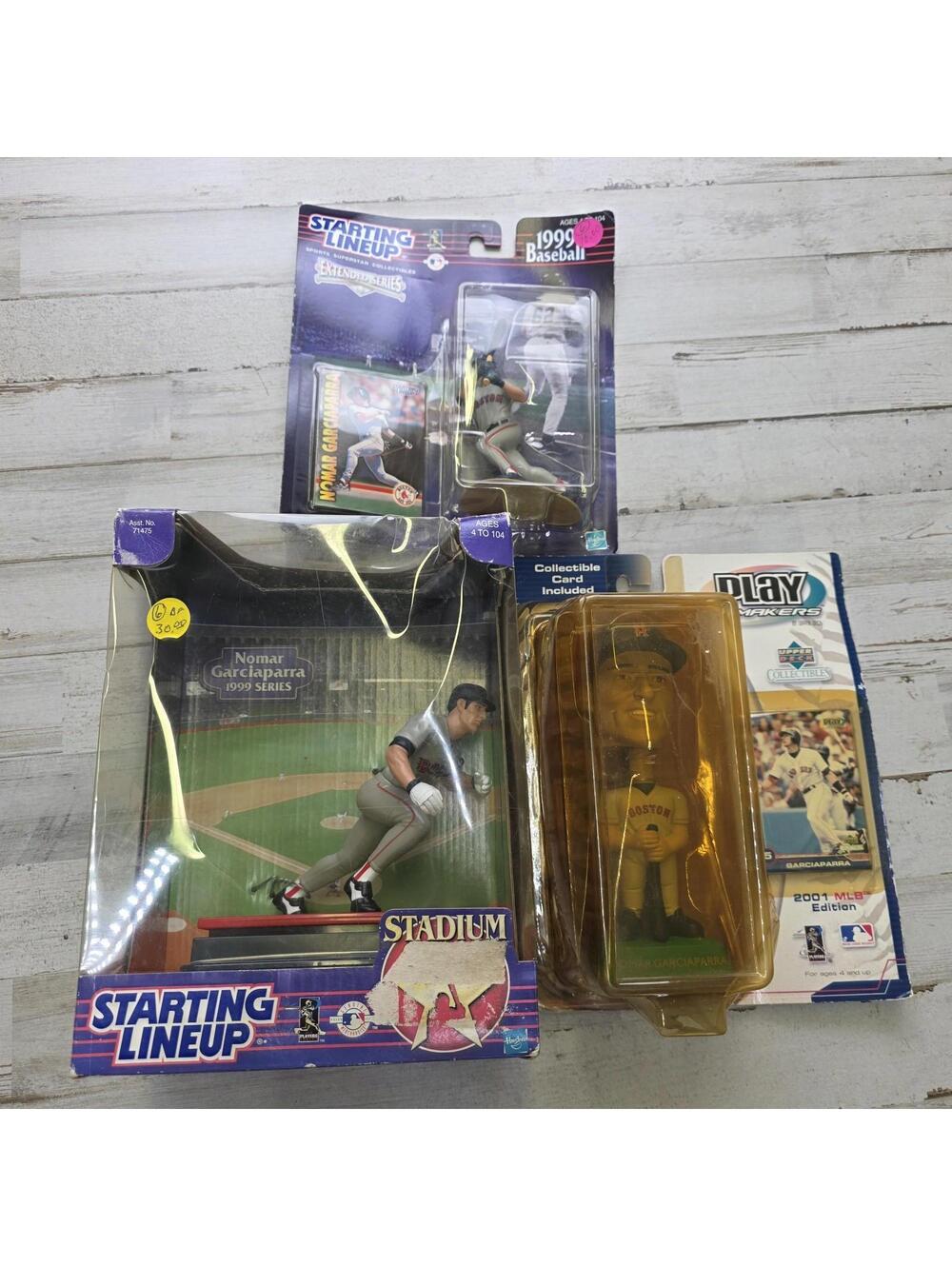Nomar Garciaparra Boston Red Sox Starting Lineup & Bobblehead Lot of 3 Figures